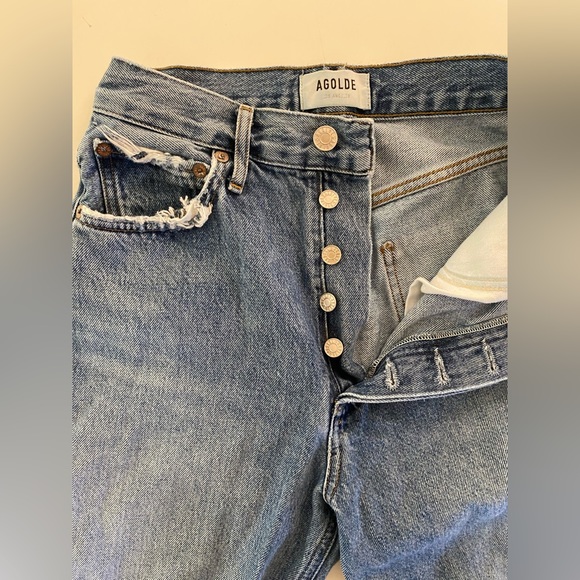 Agolde The 90’s Pinch Waist jeans cropped size 24 - Picture 2 of 6